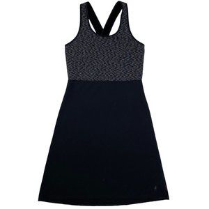 Smartwool Willow Lake Black Tank Dress Wool Blend Criss-cross Back Women's XS